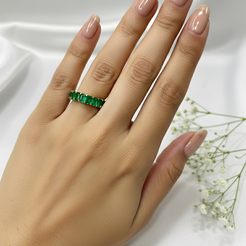 Gemstone Eternity Ring