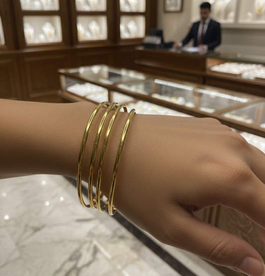 Plain Bangles - Set of Four Bangles