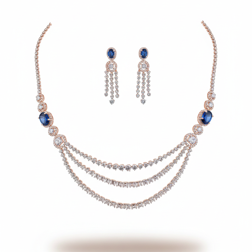 Blue Sapphire Layered Necklace