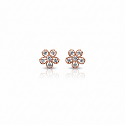 Rosette earrings