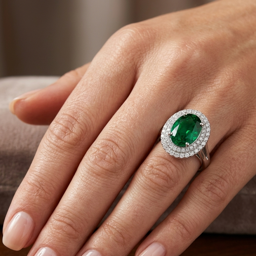 Double Stone Gemstone ring
