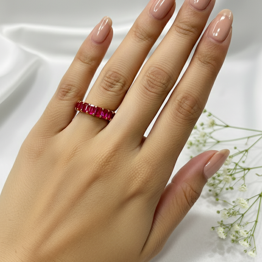 Gemstone Eternity Ring