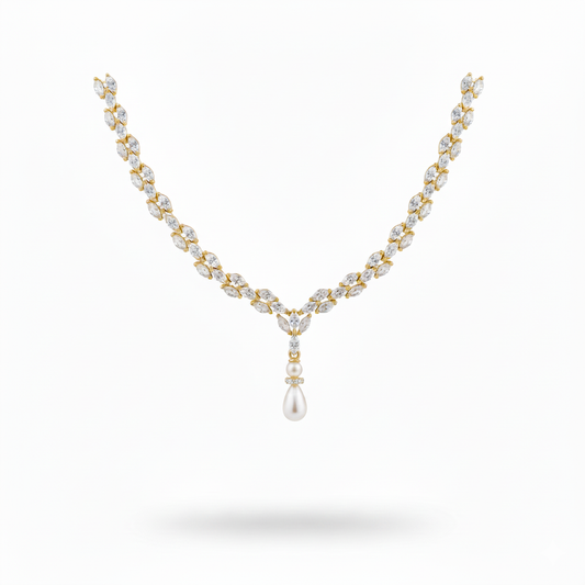 Kashvi's Radiant Pear Necklace