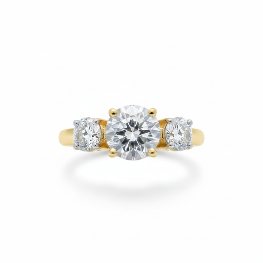 Triplet Diamond Ring