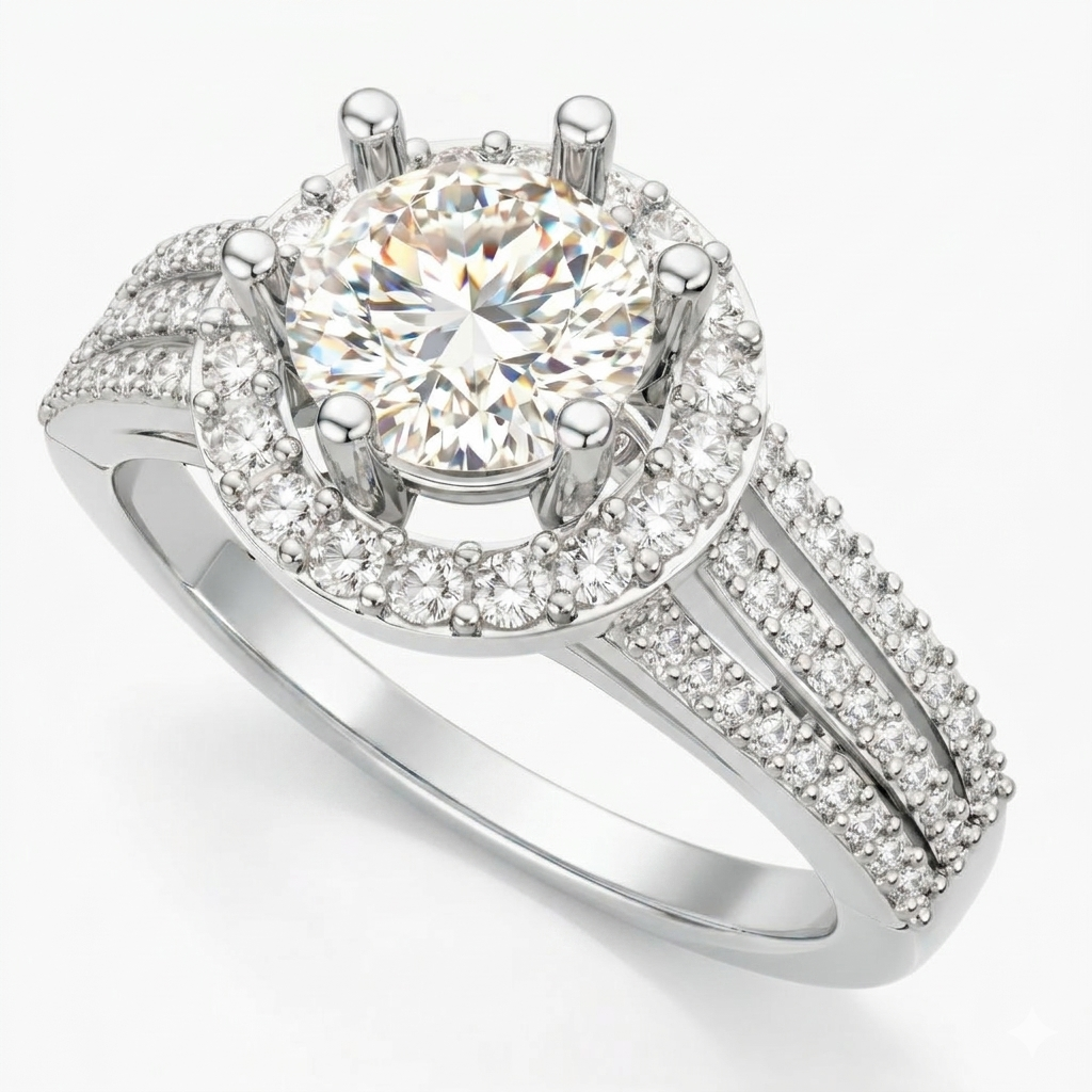 Solitare Multi Band Ring