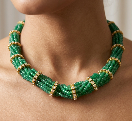 Interlaced Emerald Necklace