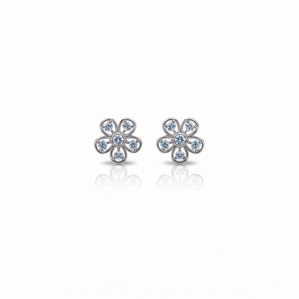 Rosette earrings