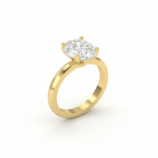 Oval Cut Moissanite Solitaire Ring