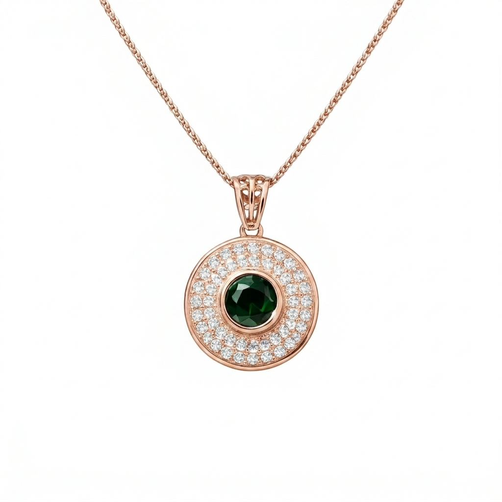 Green Aura pendant chain