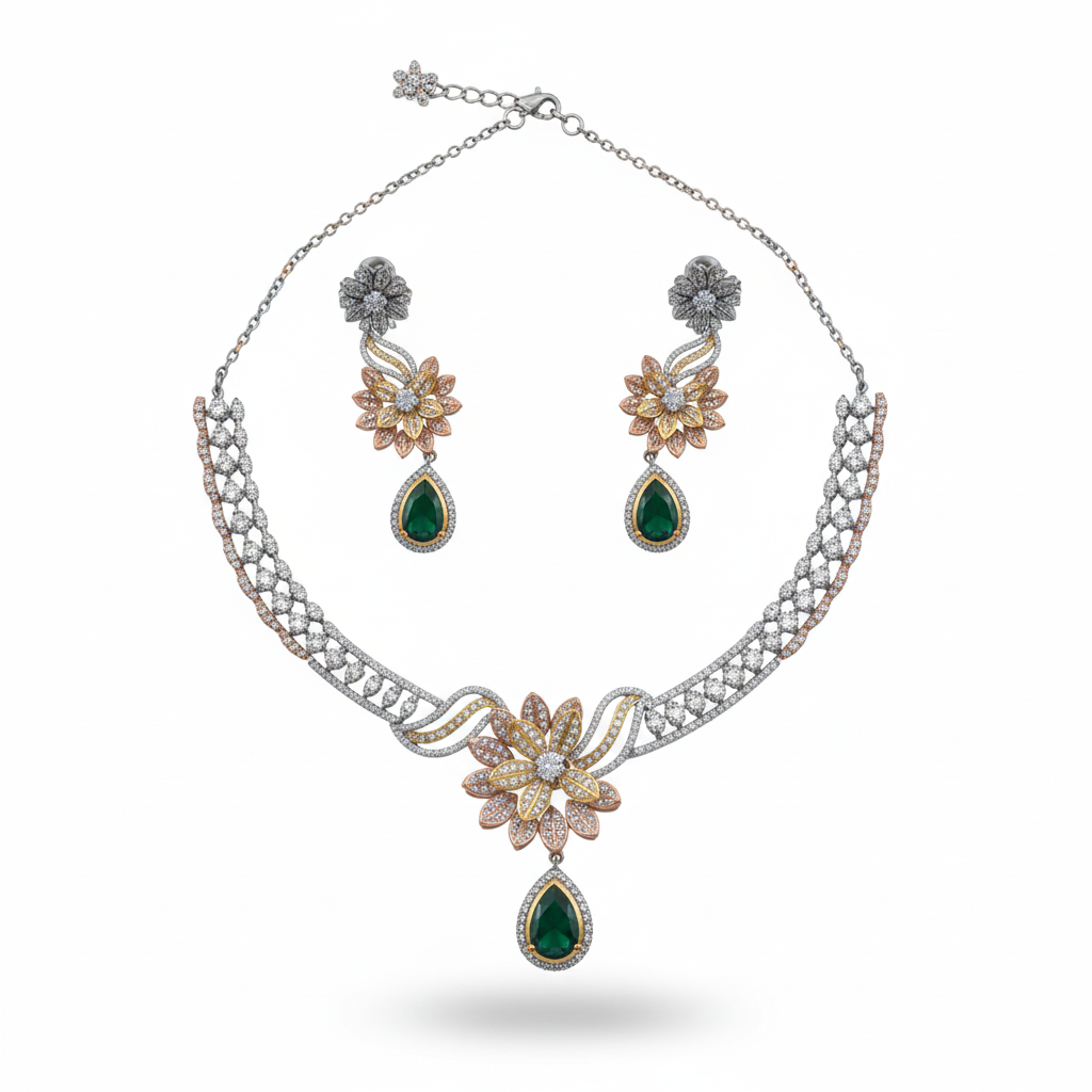 Emerald Whisper Necklace Set