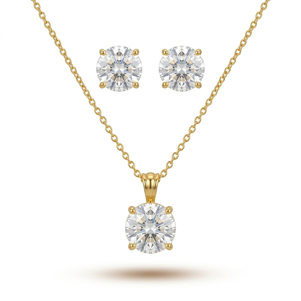 Solitaire Pendant Set