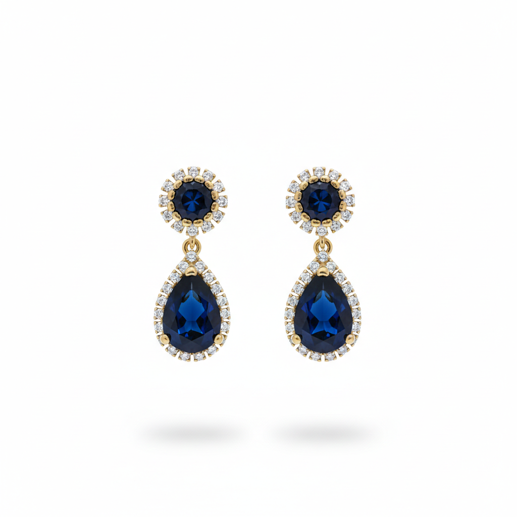 Blue Sapphire Earrings