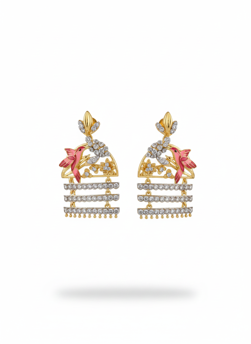 Bird Diamond Earrings