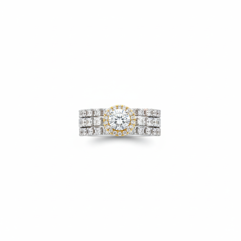 Square Solitaire Engagement Ring