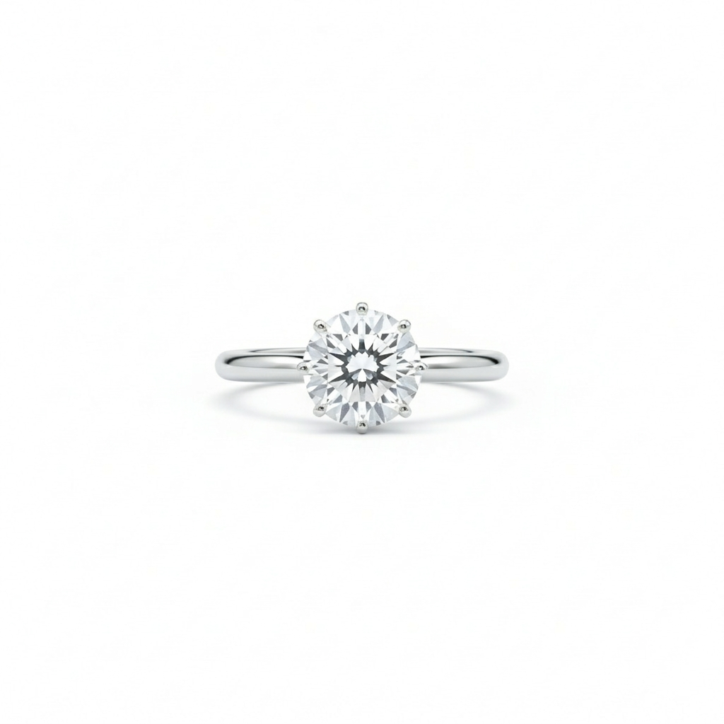 Solitaire Knife Edge Ring