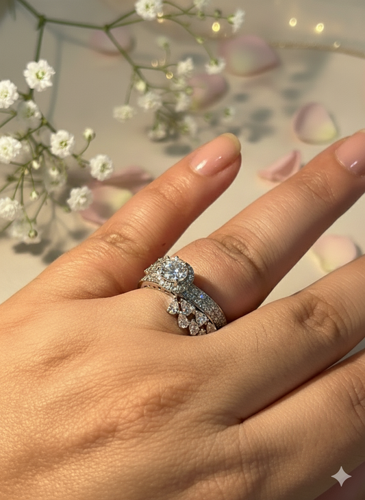 Solitaire Pear Ring