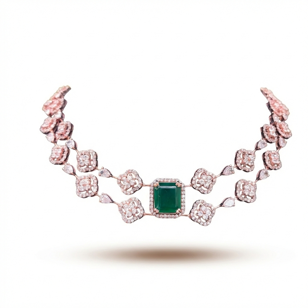 Fresh Bloom Emerald Necklace