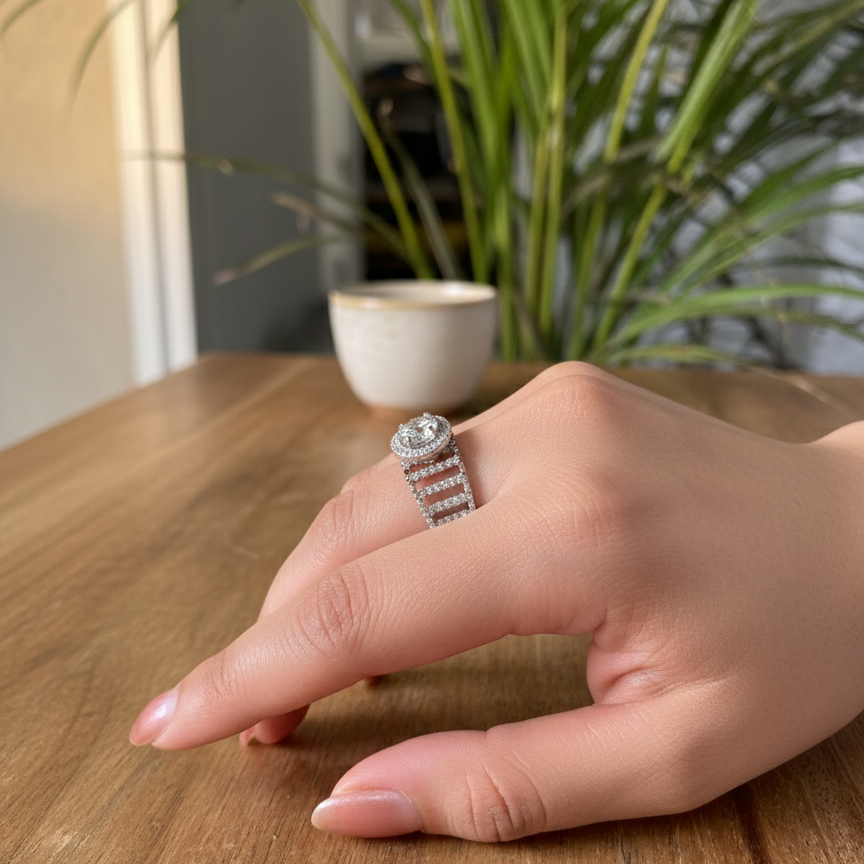 Solitaire Dual Ring
