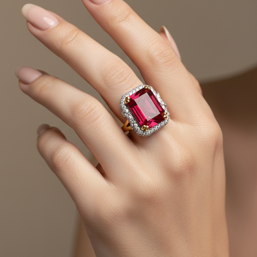 Sterling Silver Ruby ring