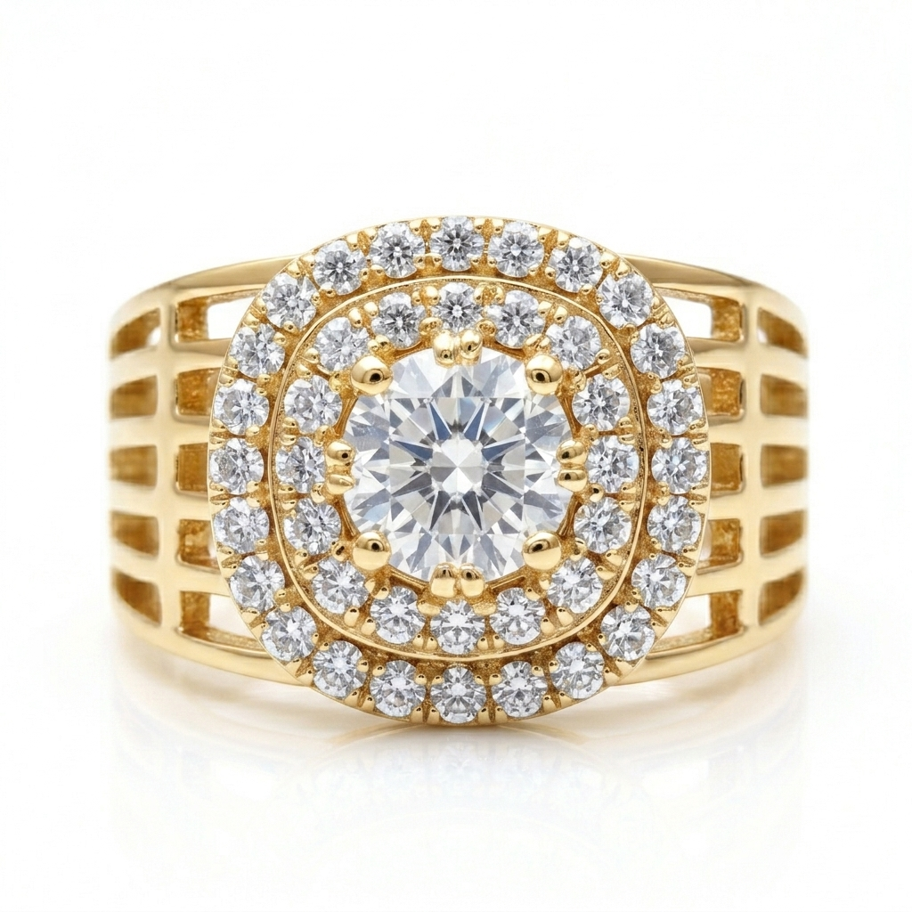 Halo Cushion Diamond Ring