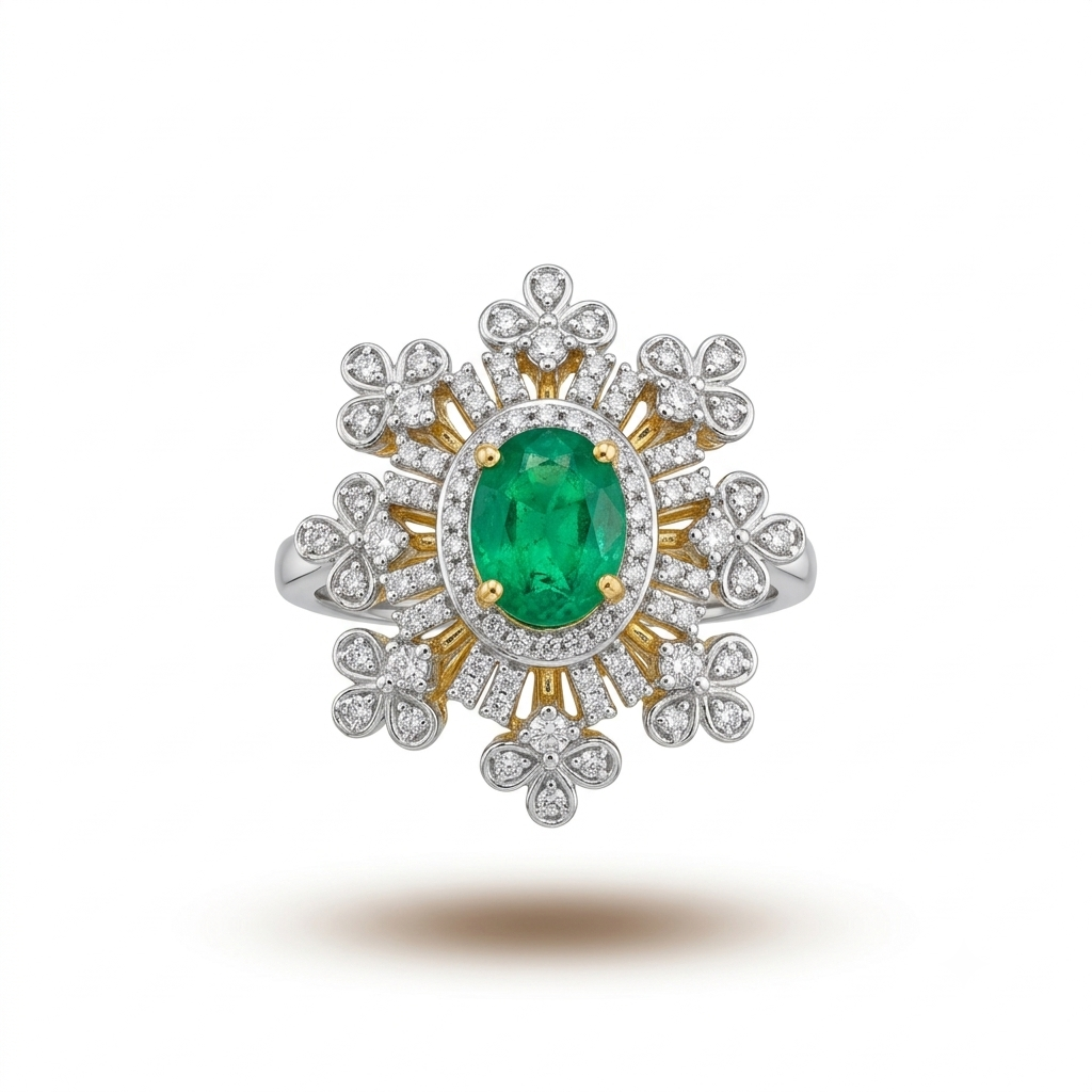 Emerald love ring