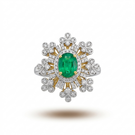 Emerald love ring