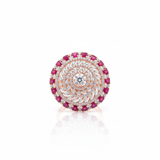 Ruby Mandala Ring