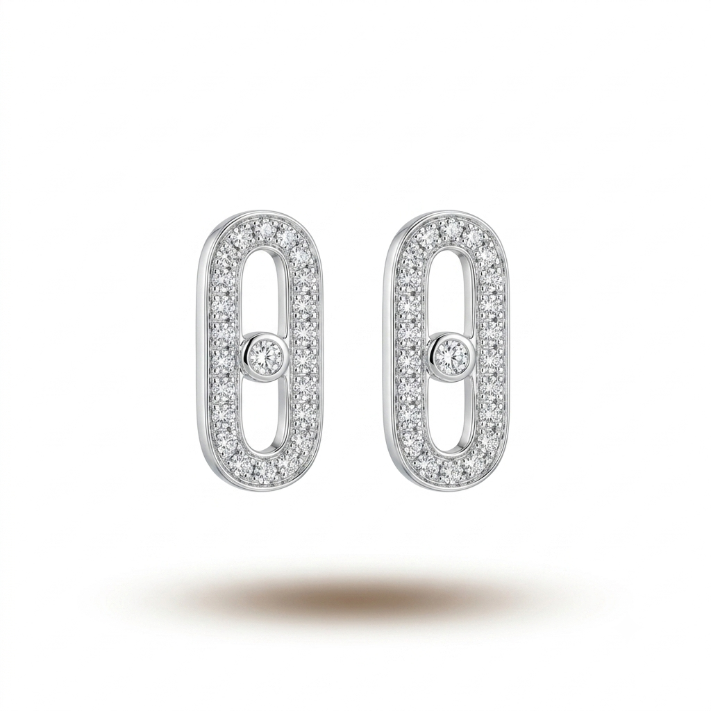 Branded mess earrings