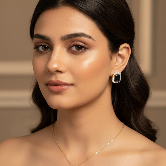 Sapphire Pendant Set