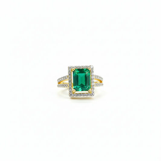 Emerald Double Band Ring