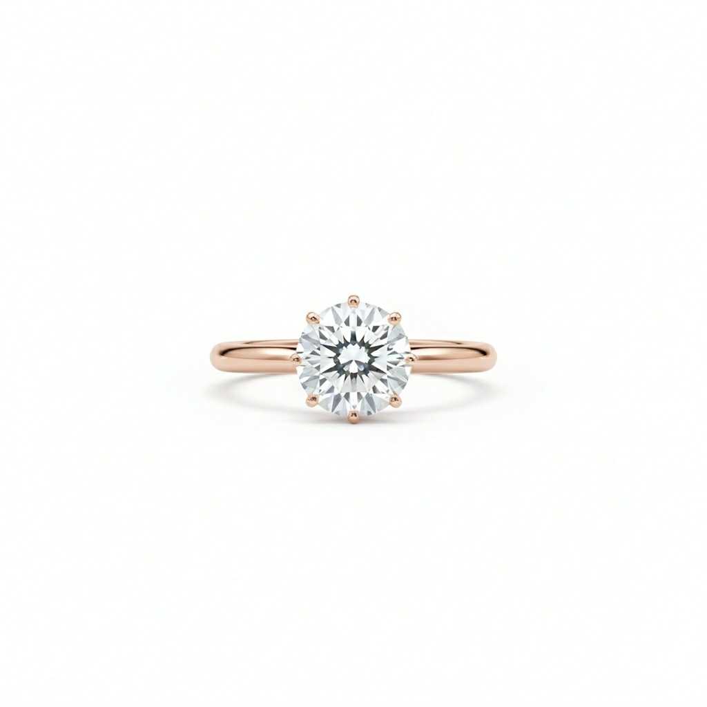 Solitaire Knife Edge Ring