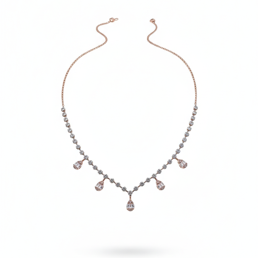 Pear Diamond Necklace