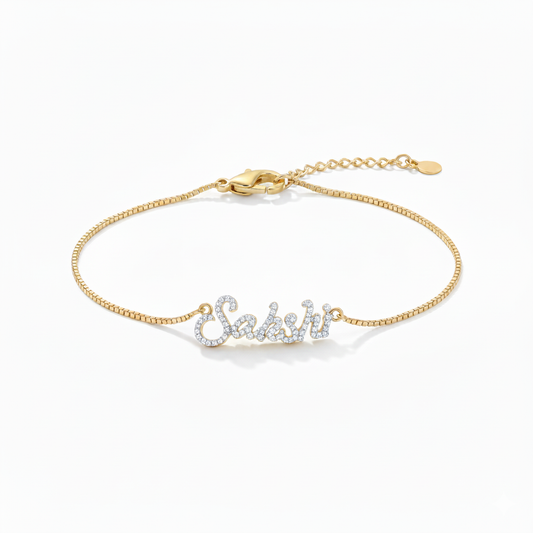 Studded Name Bracelet