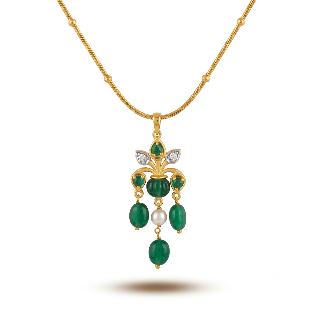 Emerald Chandelier Pendant Chain