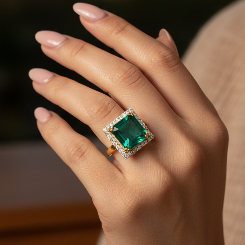 Shahi Panna Ring