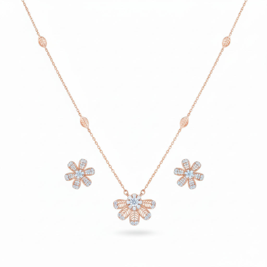 Ardh Pushp Pendant Set