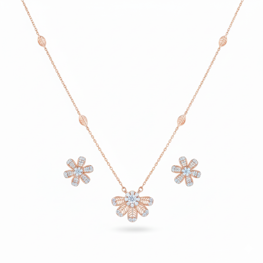 Ardh Pushp Pendant Set