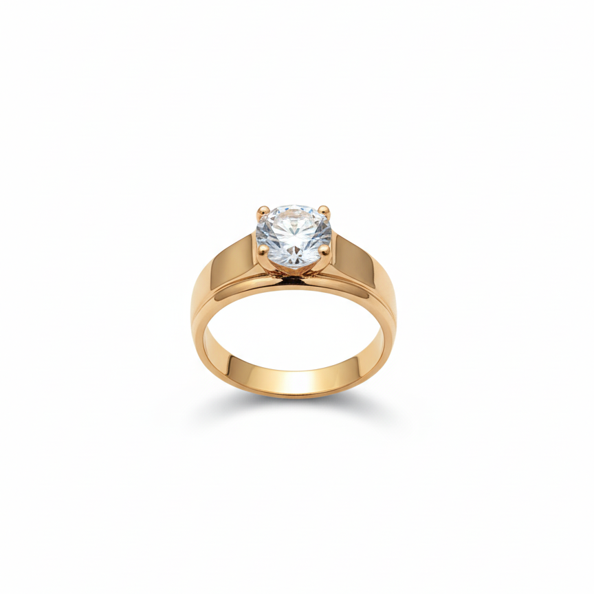 Solitaire Men Ring