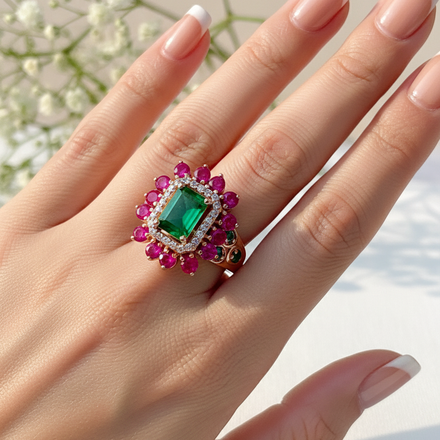 Ruby Emerald Ring