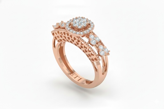 Heart Cushion Engagement Ring