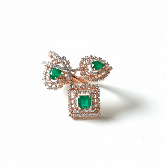 Emerald Trio Ring