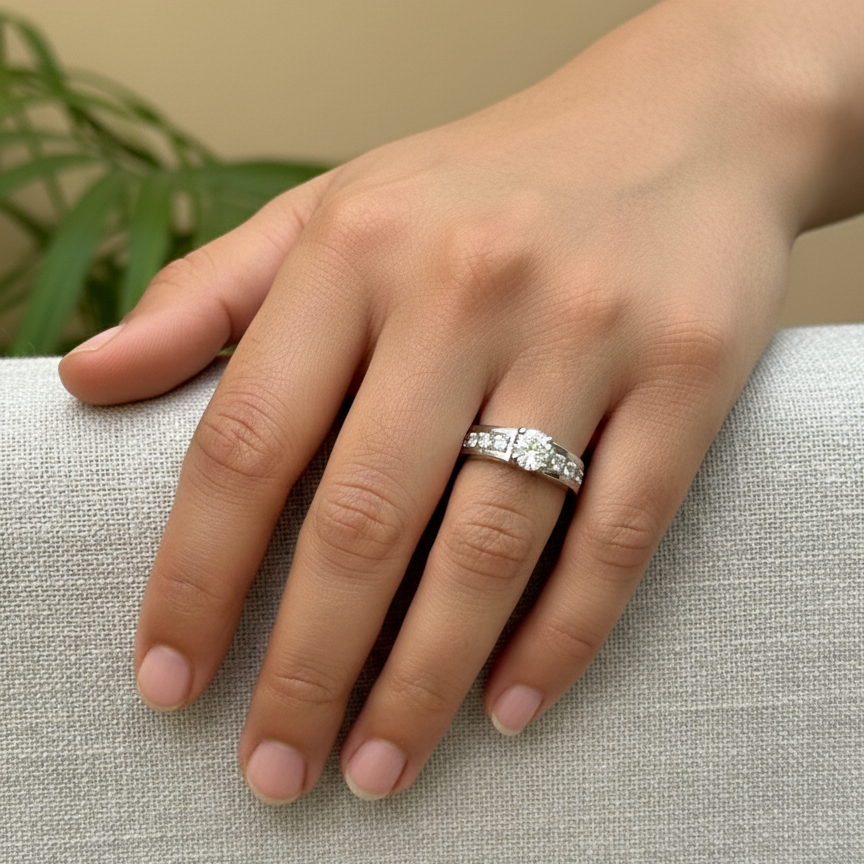 Silver Spark Men's Ring