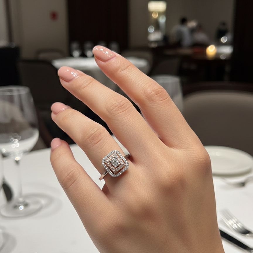 Octagon Precious Diamond ring