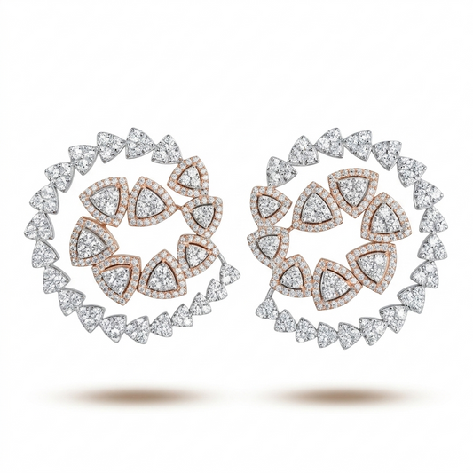 Spiral Diamond Earring
