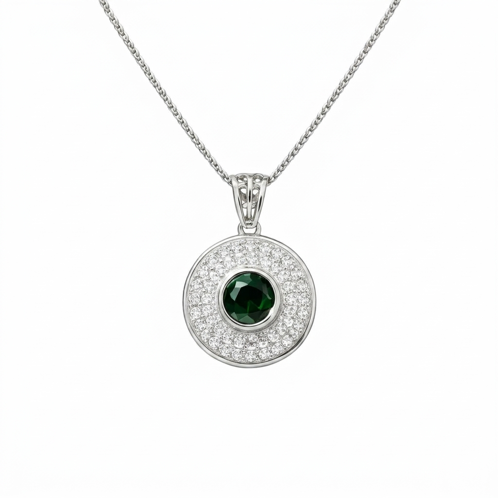 Green Aura pendant chain