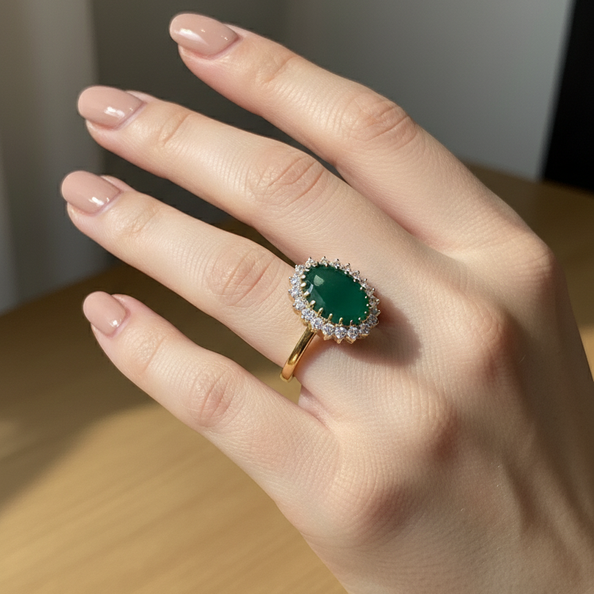 Green Onyx Ring