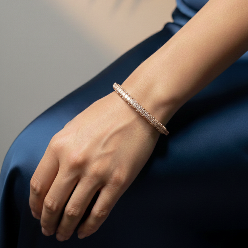 Solitaire Single Line Bangles