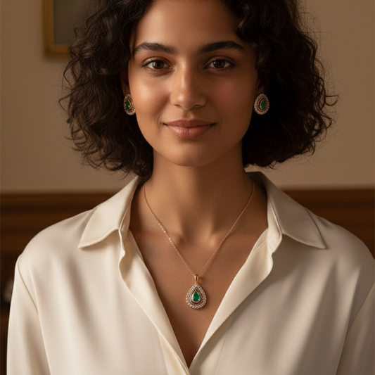 Emerald Pear Pendant