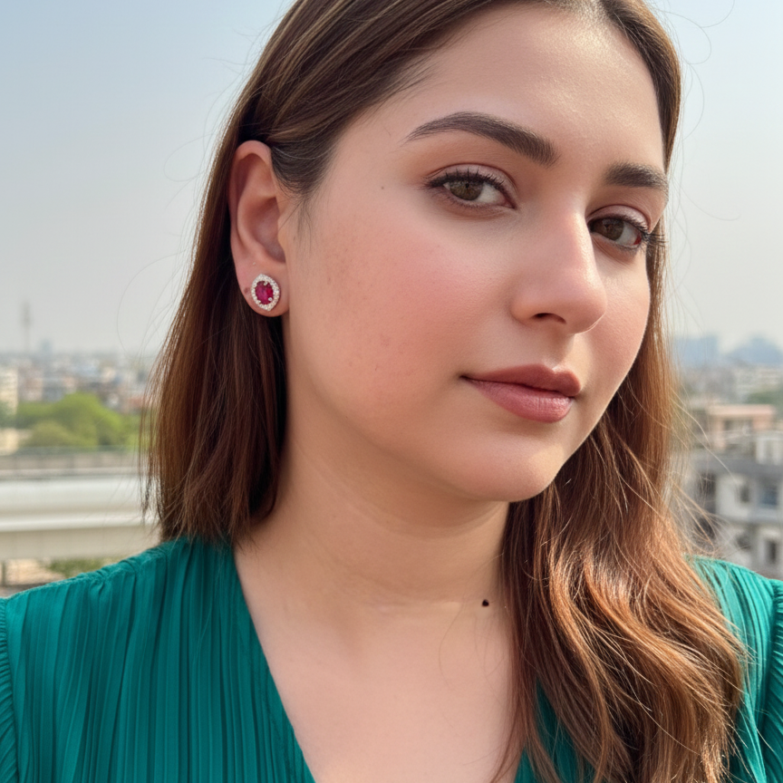 Ruby Love Earrings