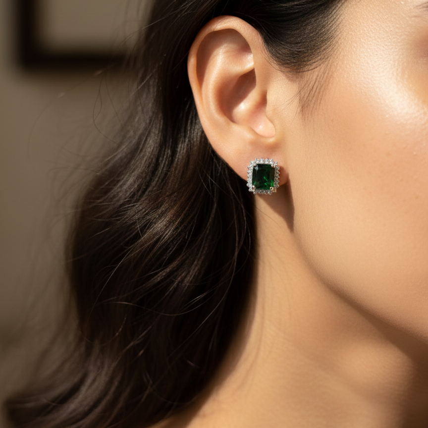 Heritage Emerald Studs